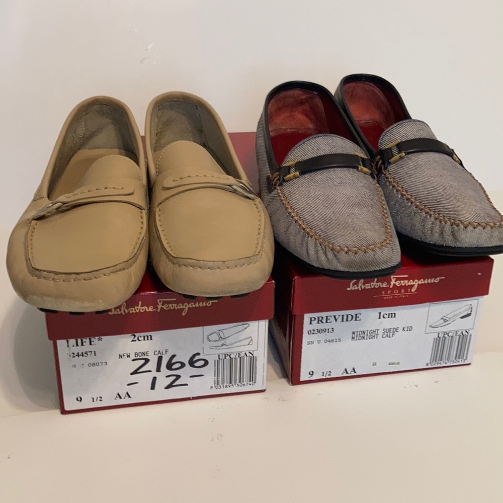 2pair lot of Salvatore Ferragamo driving shoes